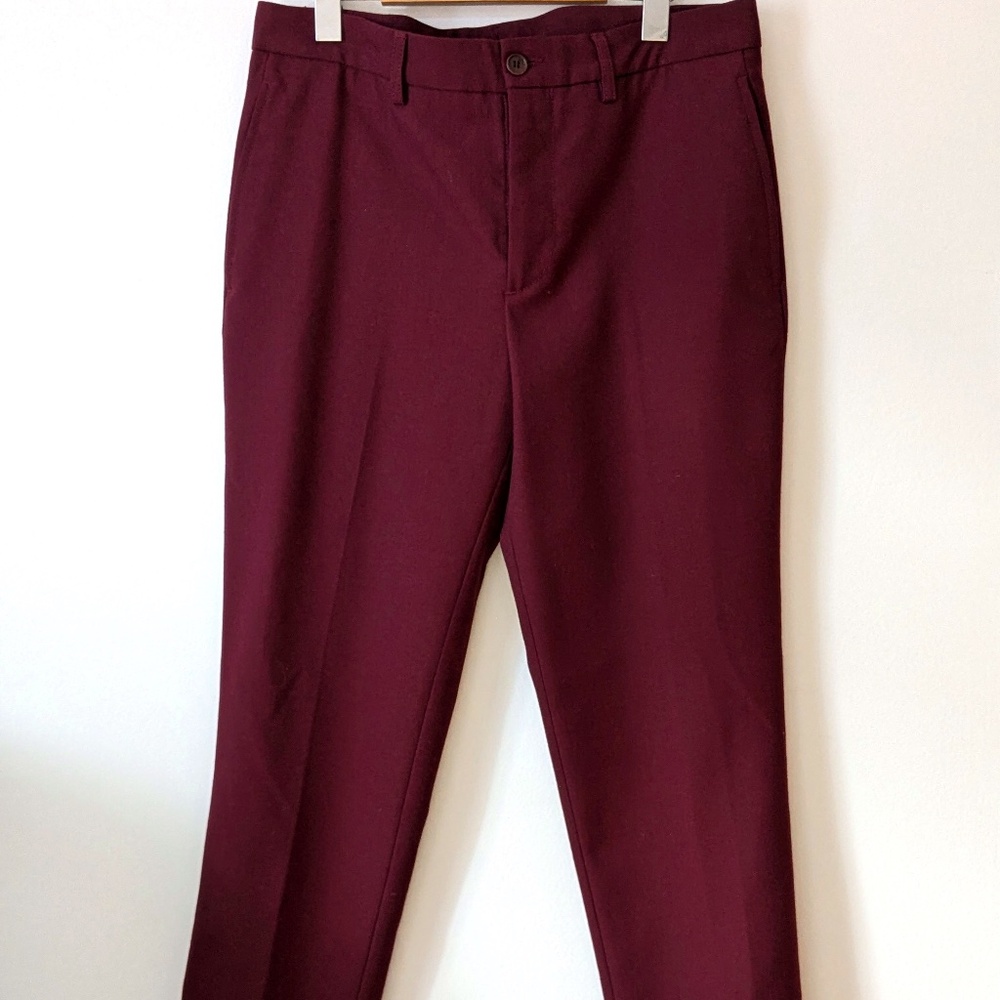 Aspesi cotoni da lavoro e dopolavoro Men's Burgundy Wool Blend Pants 48